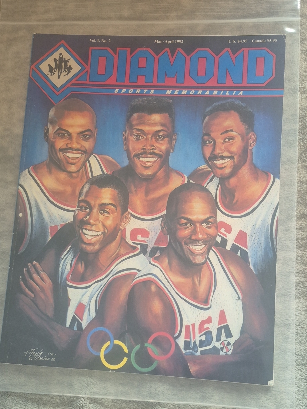 Diamond Sports Memorabilia USA Olympic Basketball Cover - Blue & Red